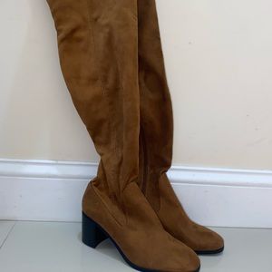 Zara suede heeled boots